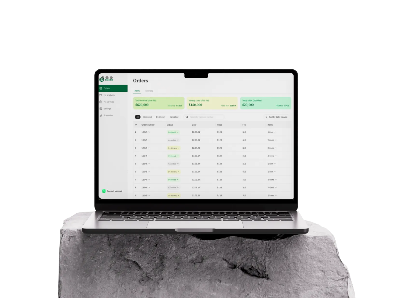 Sulala: Logistyka AgriTech — Interface 1